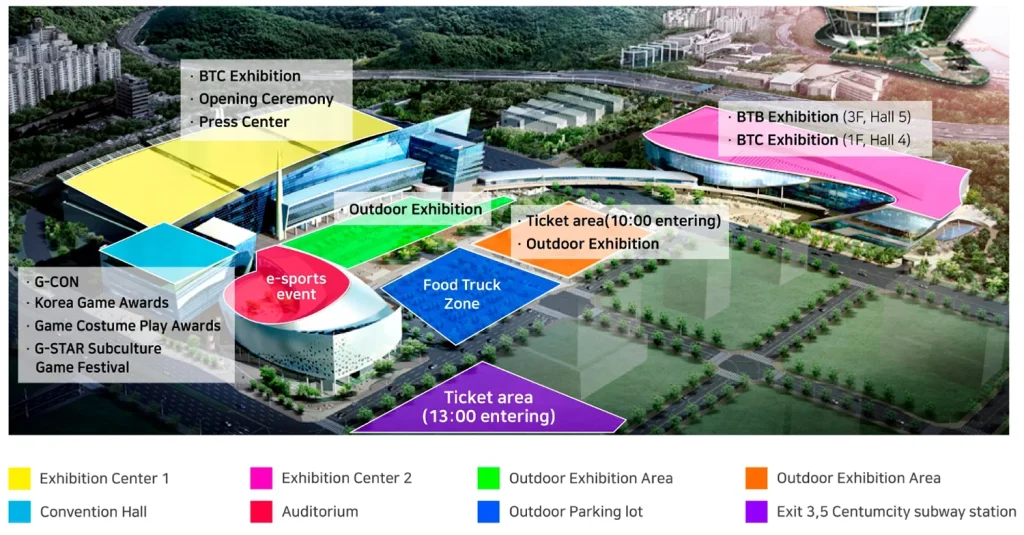 G-STAR 2023 VENUE Bexco, Busan